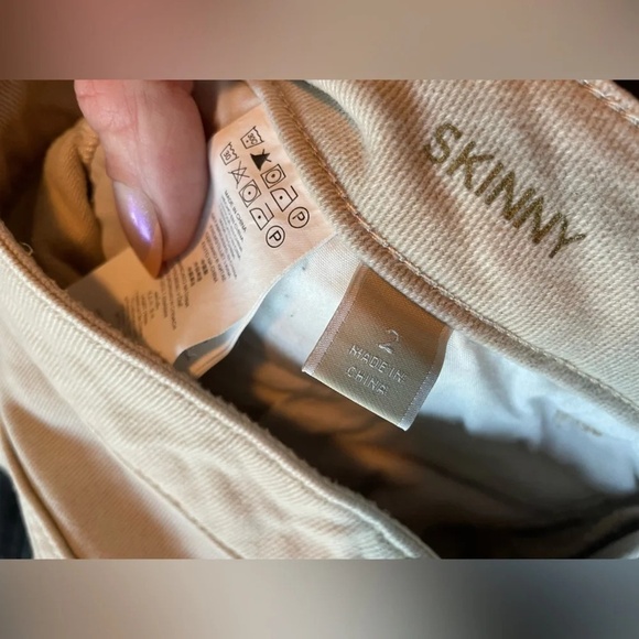 Michael Kors Zipper Pocket Detail Logo Skinny Jeans size 2 - Khaki - Picture 5 of 6